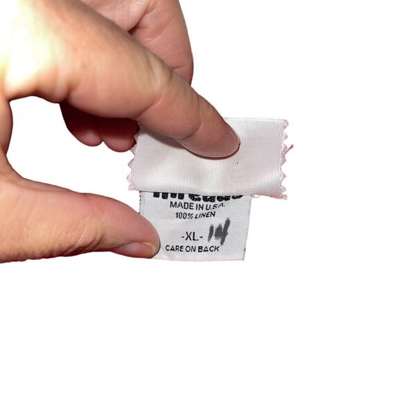 Judy Waltz Joy In Design Vintage Womens Vest Size XL Red Handmade Applique Linen - Picture 4 of 10